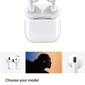 Apple White Wireless Earbuds with Case.  Brand new sealed box!